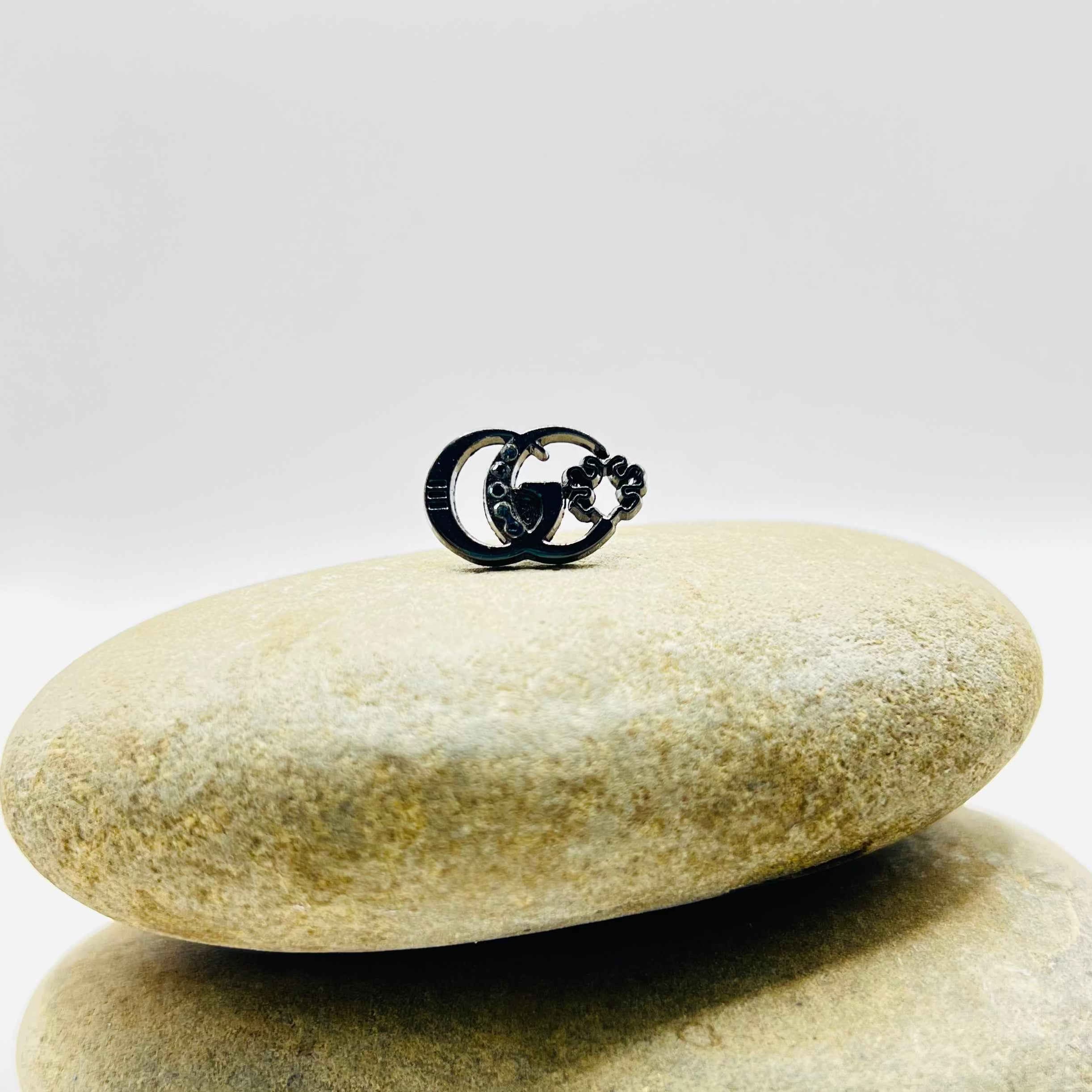 Dual Crescent Metal Ornament