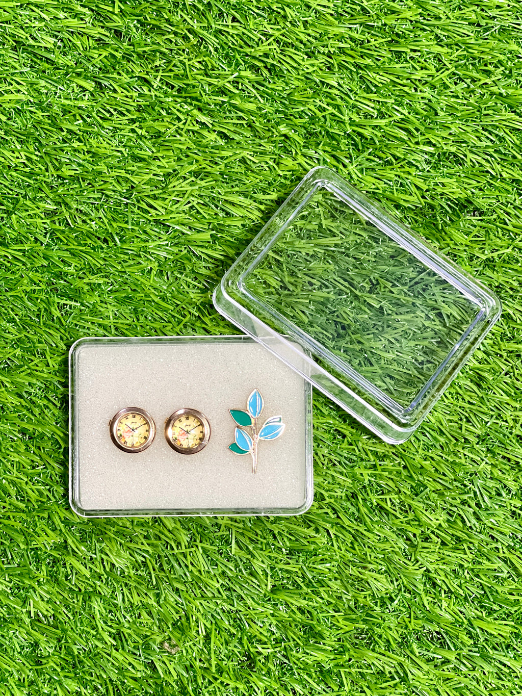 Timeless Trio Gift Box - Set of 2 Button Covers and 1 Lapel Pin