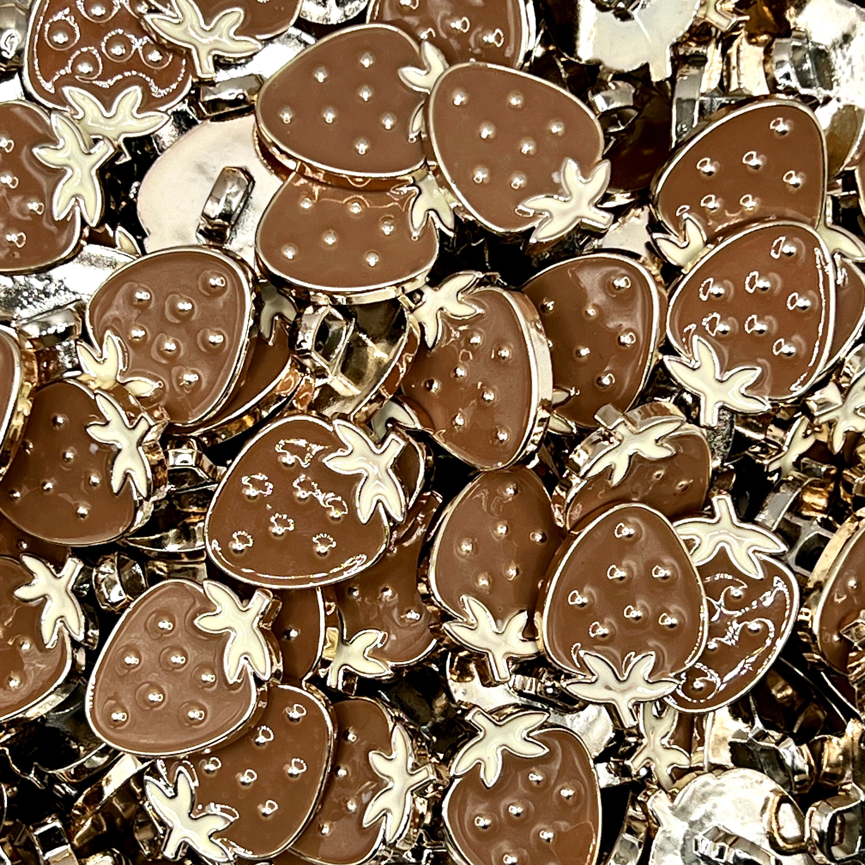 Bright Strawberry Buttons