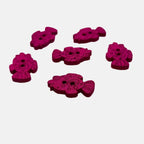 Colorful Wooden Fish Buttons