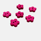 Colorful Wooden Flower Buttons