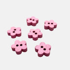 Colorful Wooden Flower Buttons