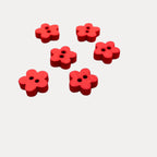 Colorful Wooden Flower Buttons