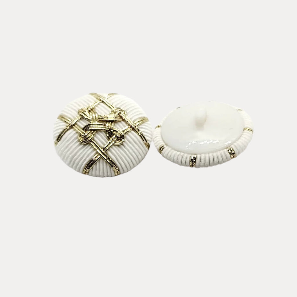 White Knot Button