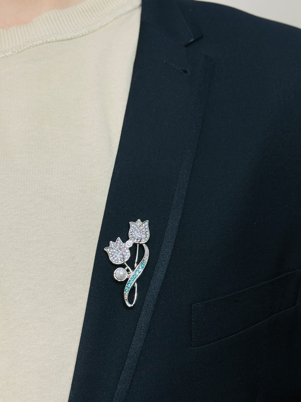 Crystal Bloom Tulip Pin