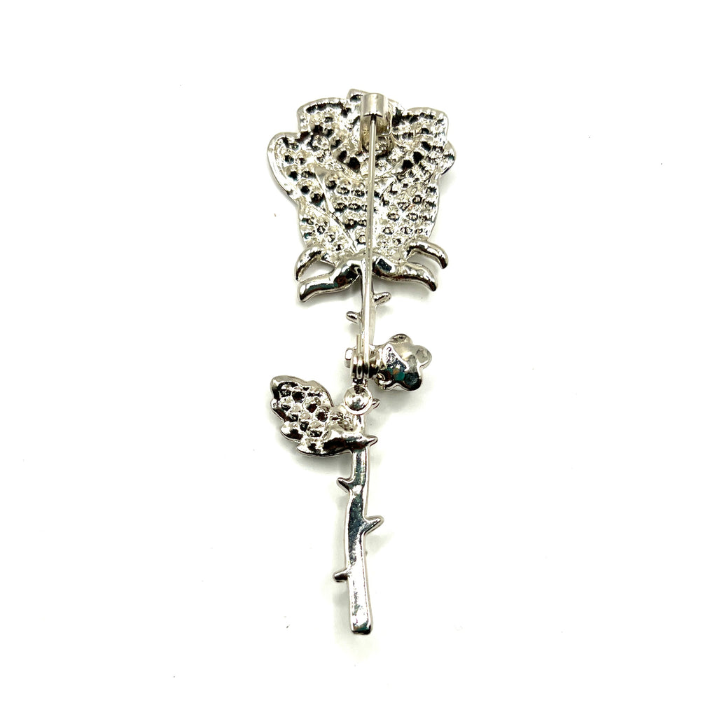 Midnight Dew Rose Pin