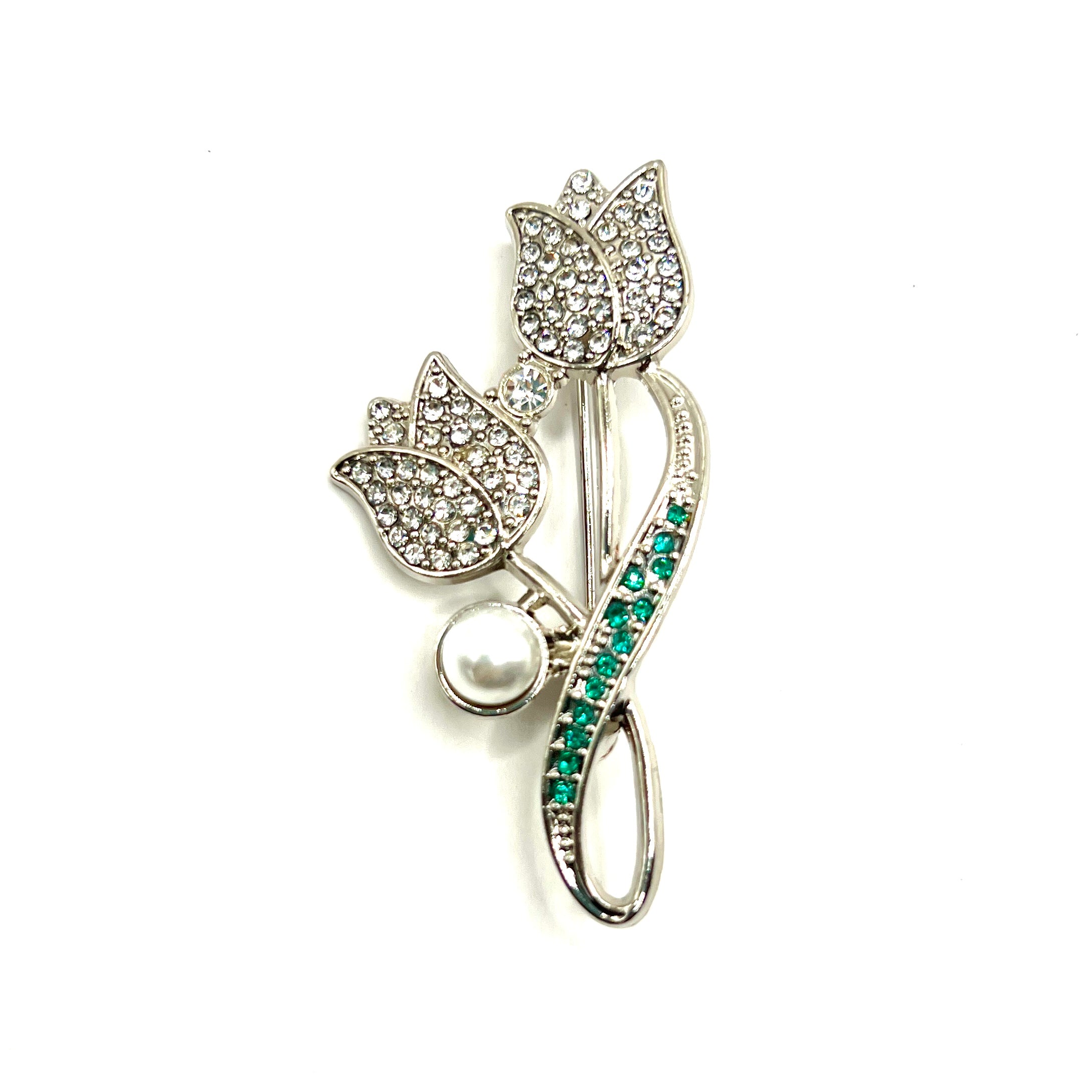 Crystal Bloom Tulip Pin
