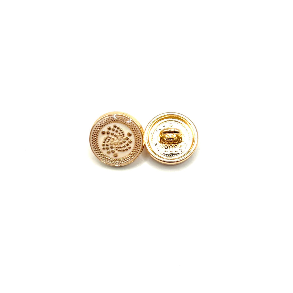 Golden Swirl Emblem Kurta Button