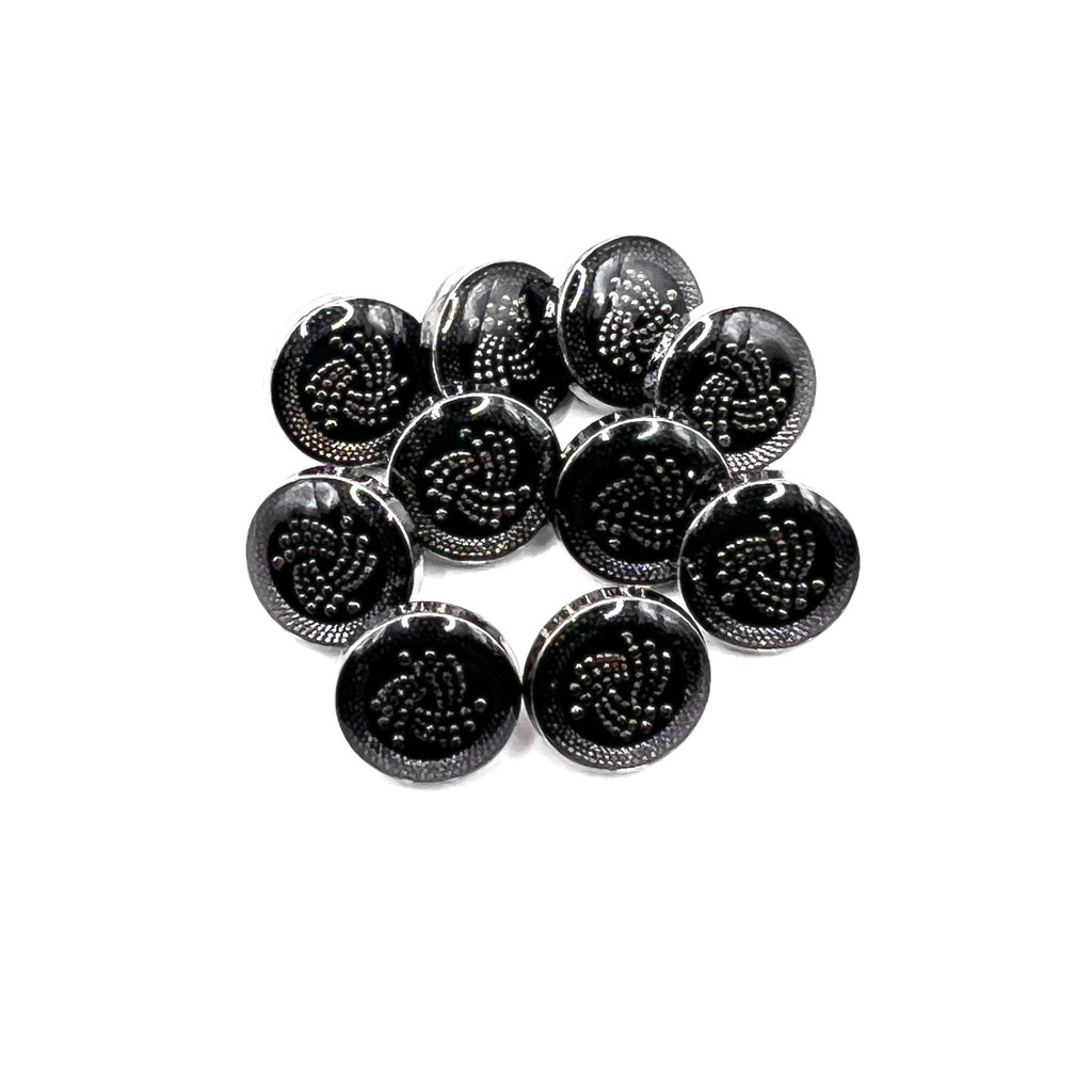 Golden Swirl Emblem Kurta Button