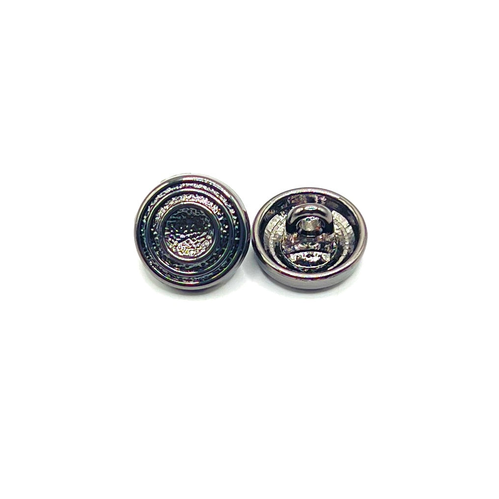 Gunmetal Crater Kurta Button