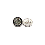 Black Rimmed Rhinestone Kurta Button