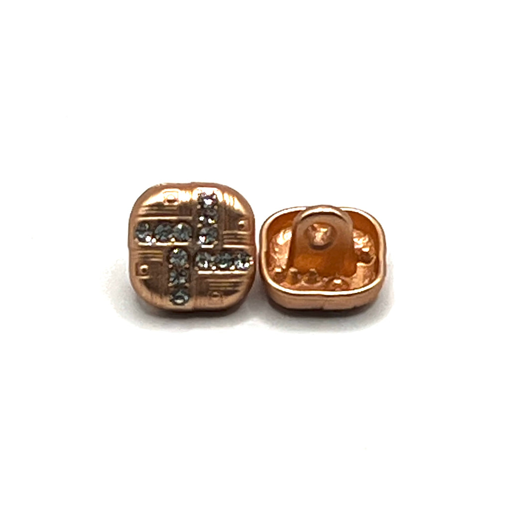 Square Rhinestone Kurta Button