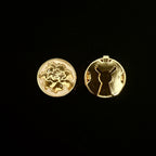 The Golden Floral Inlay Button Cover
