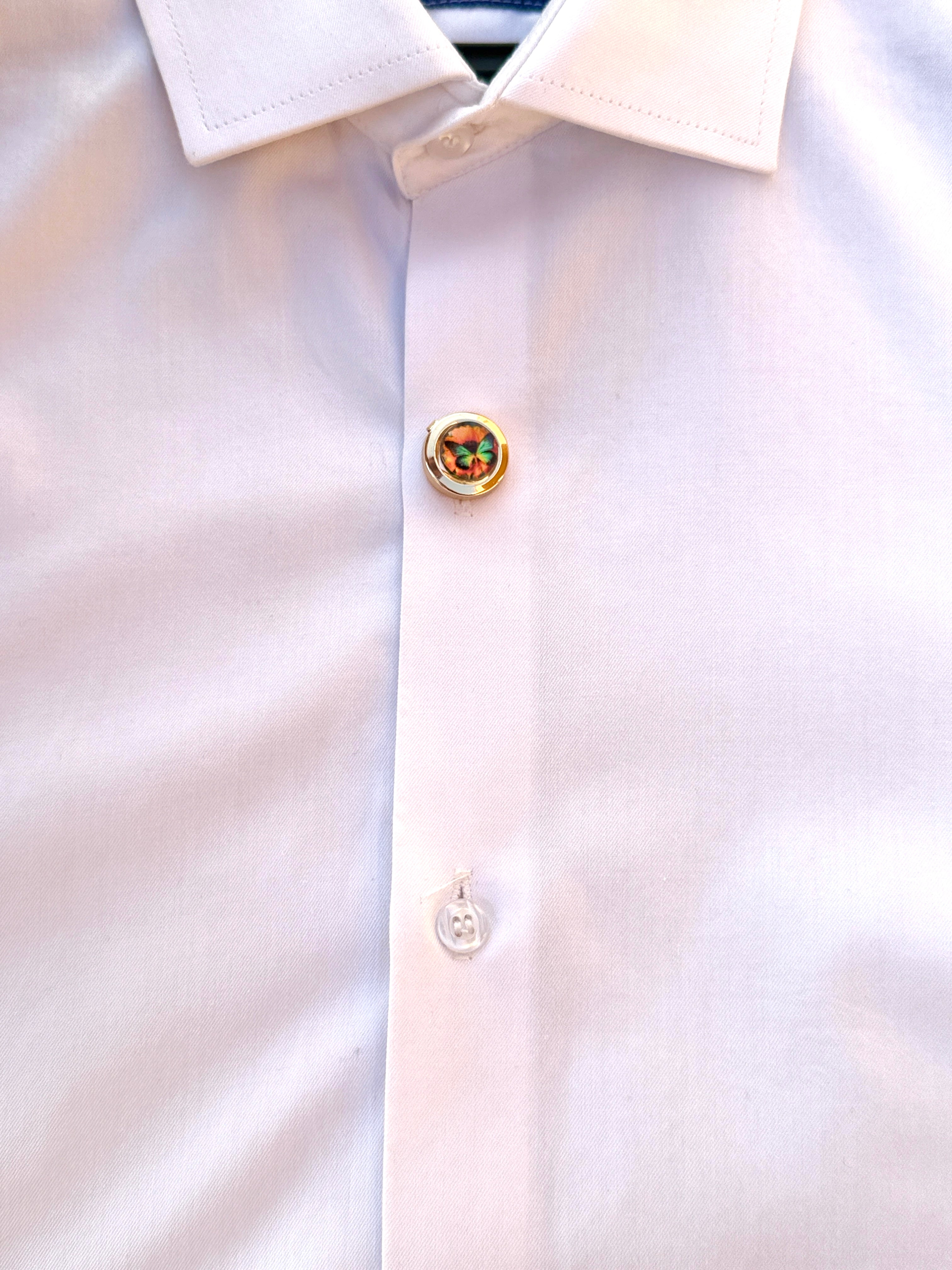 Vintage Butterfly Button Cover | Unisex