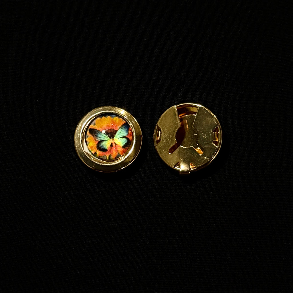 Vintage Butterfly Button Cover | Unisex