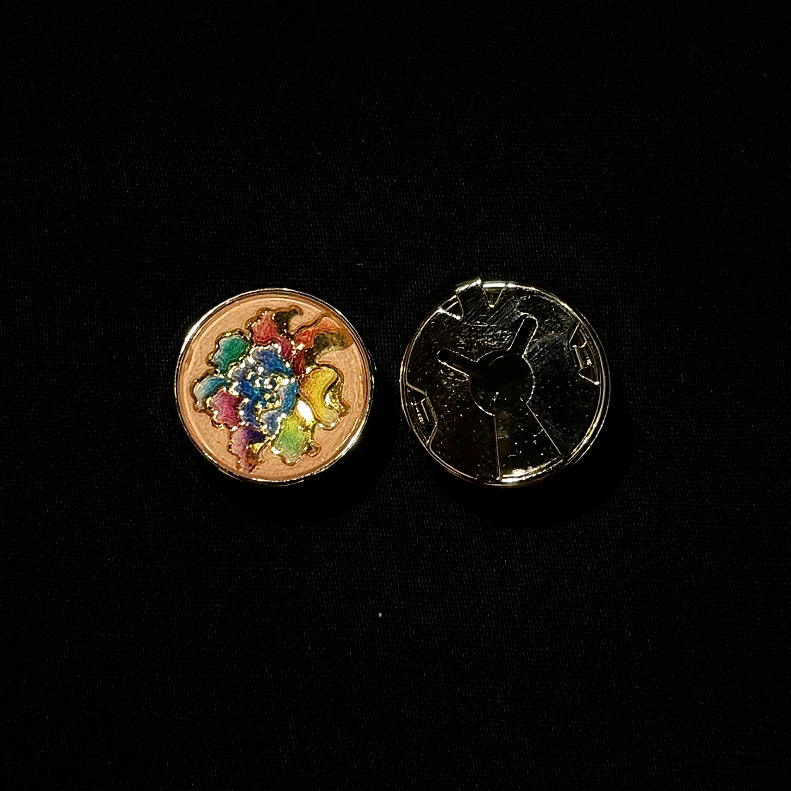 The Multi Floral Inlay Button Cover