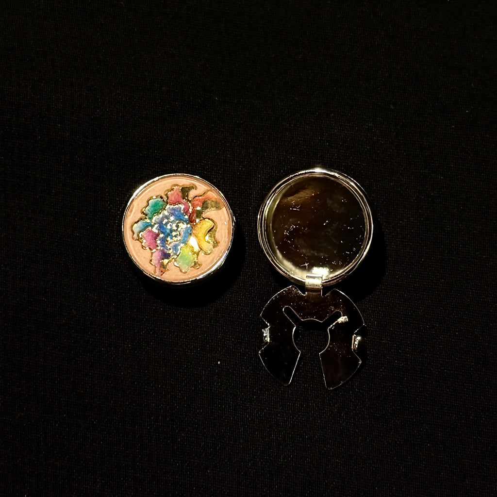 The Multi Floral Inlay Button Cover