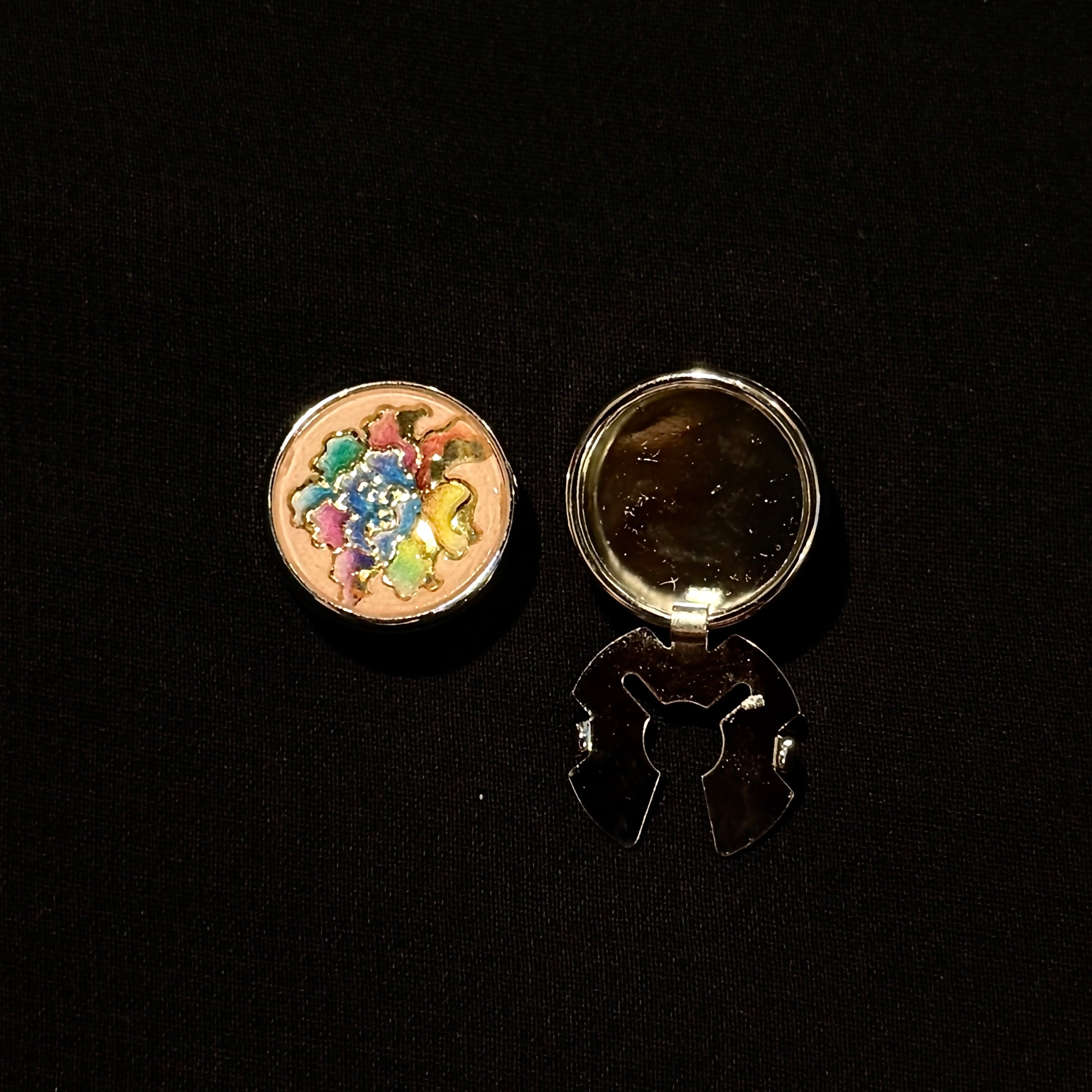 The Multi Floral Inlay Button Cover