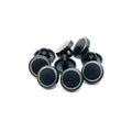 Matt Black Printed Rim Metal Kurta Button