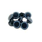 Matt Black Printed Rim Metal Kurta Button