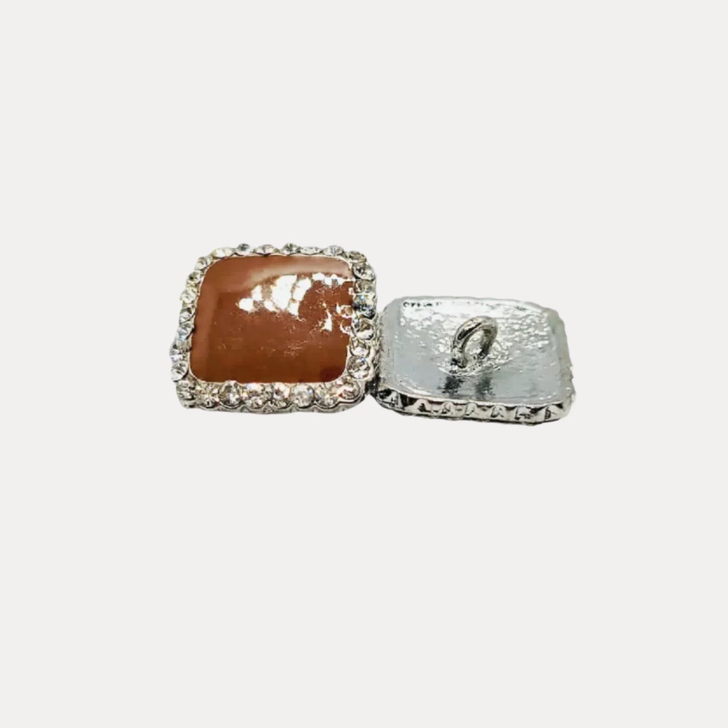 Luxurious Square Button - 21mm