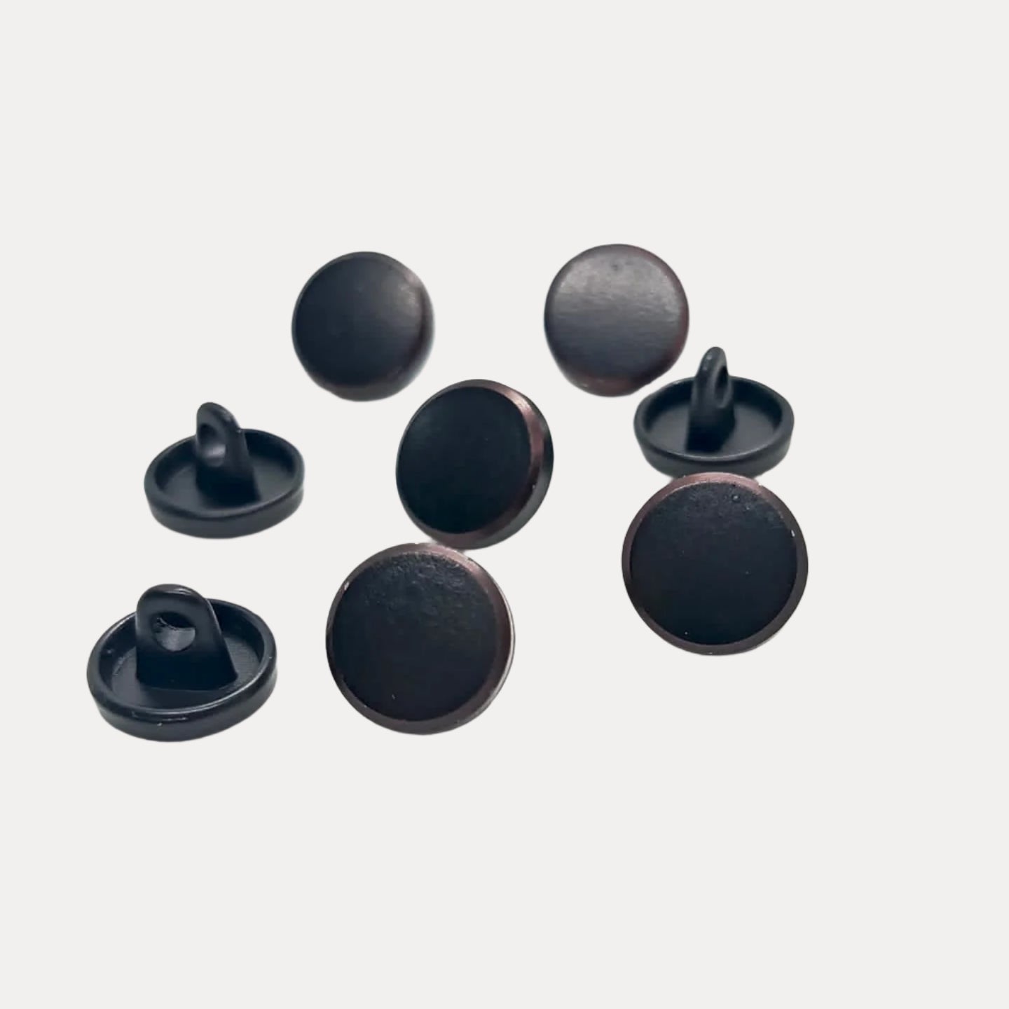 Matte Black Metal Kurta Button