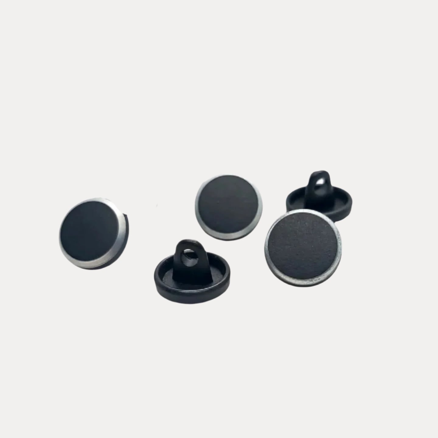 Matte Black Metal Kurta Button