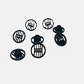 Embossed Crystal Buttons