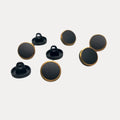 Matte Black Metal Kurta Button