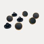 Matte Black Metal Kurta Button