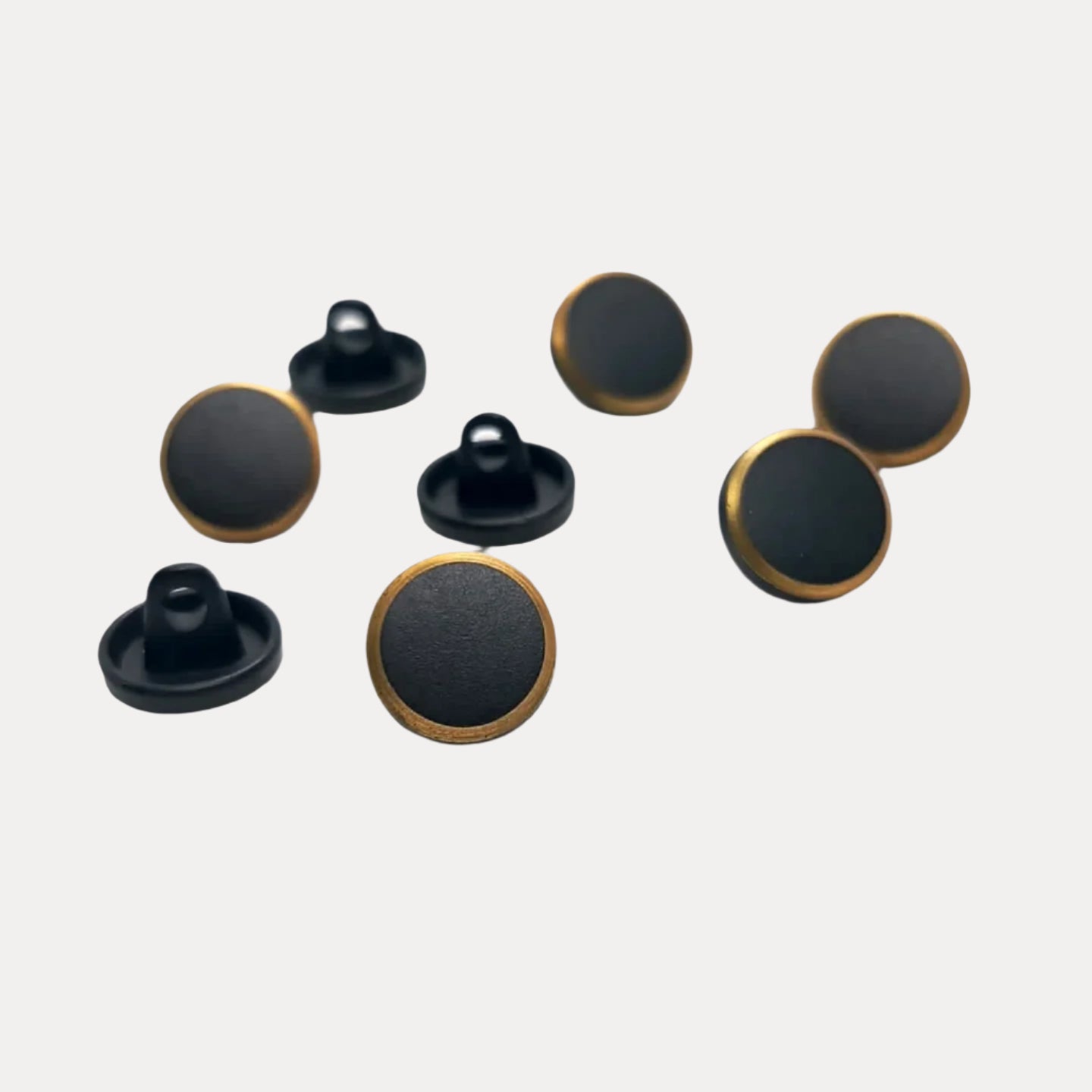 Matte Black Metal Kurta Button