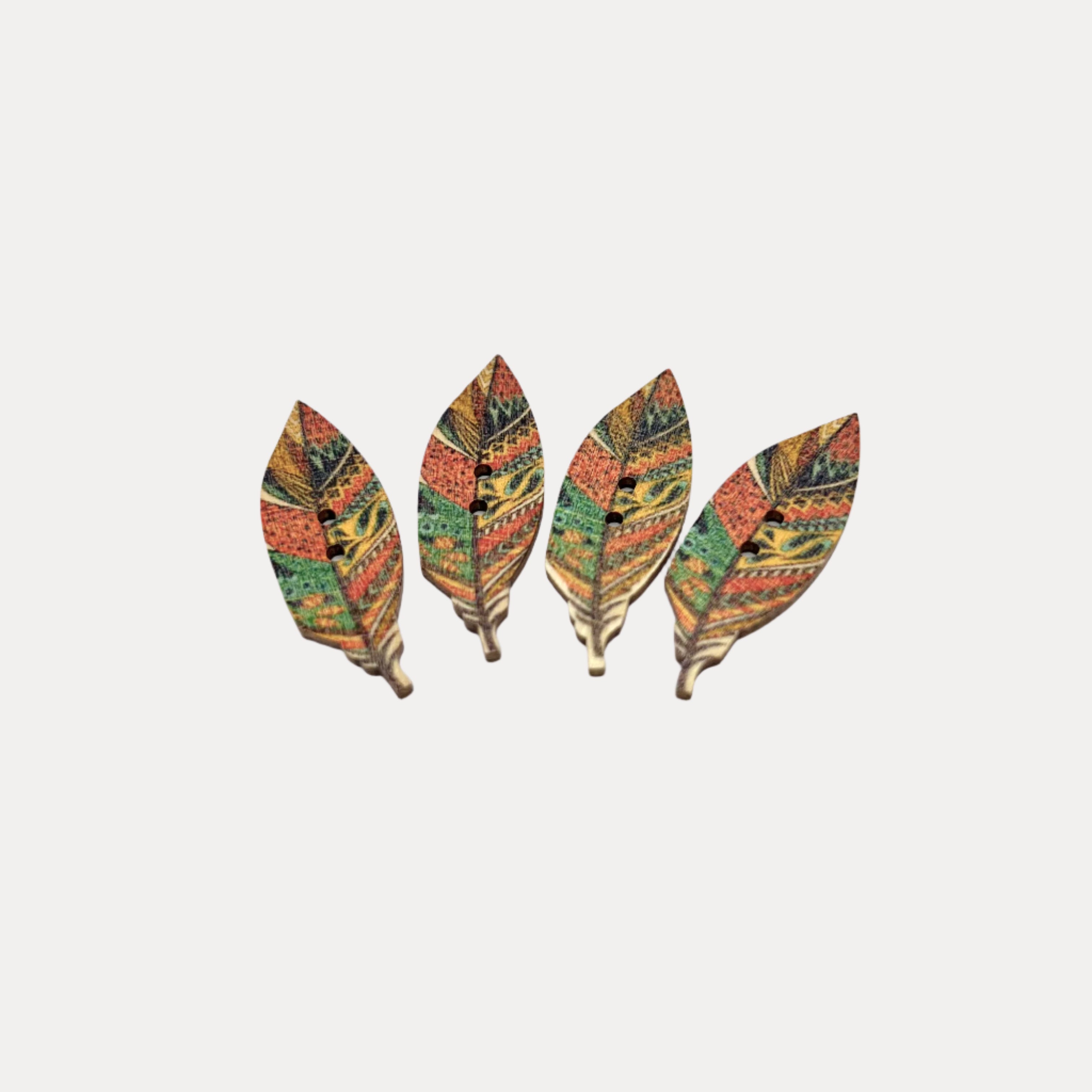 Tribal Wood Buttons