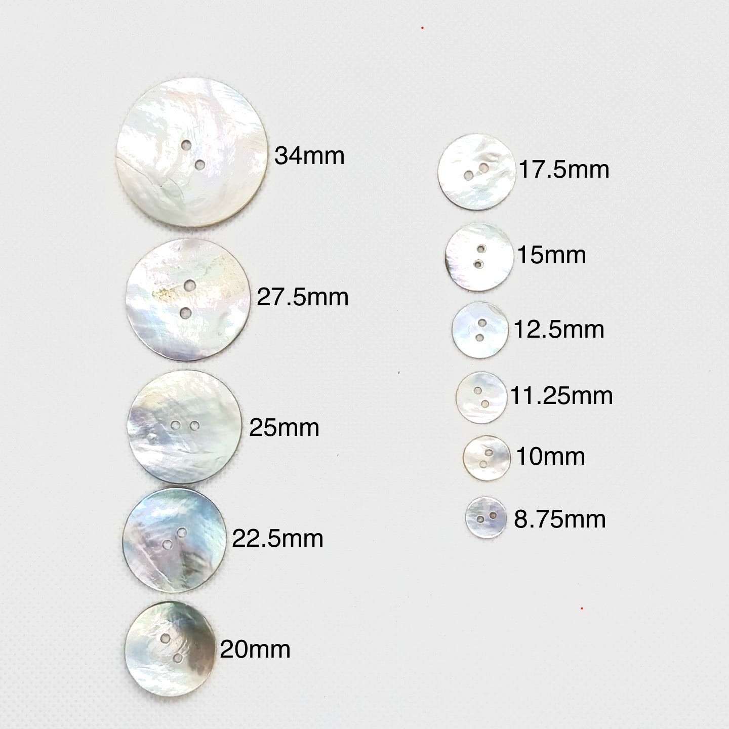 Mixed Natural Shell Buttons