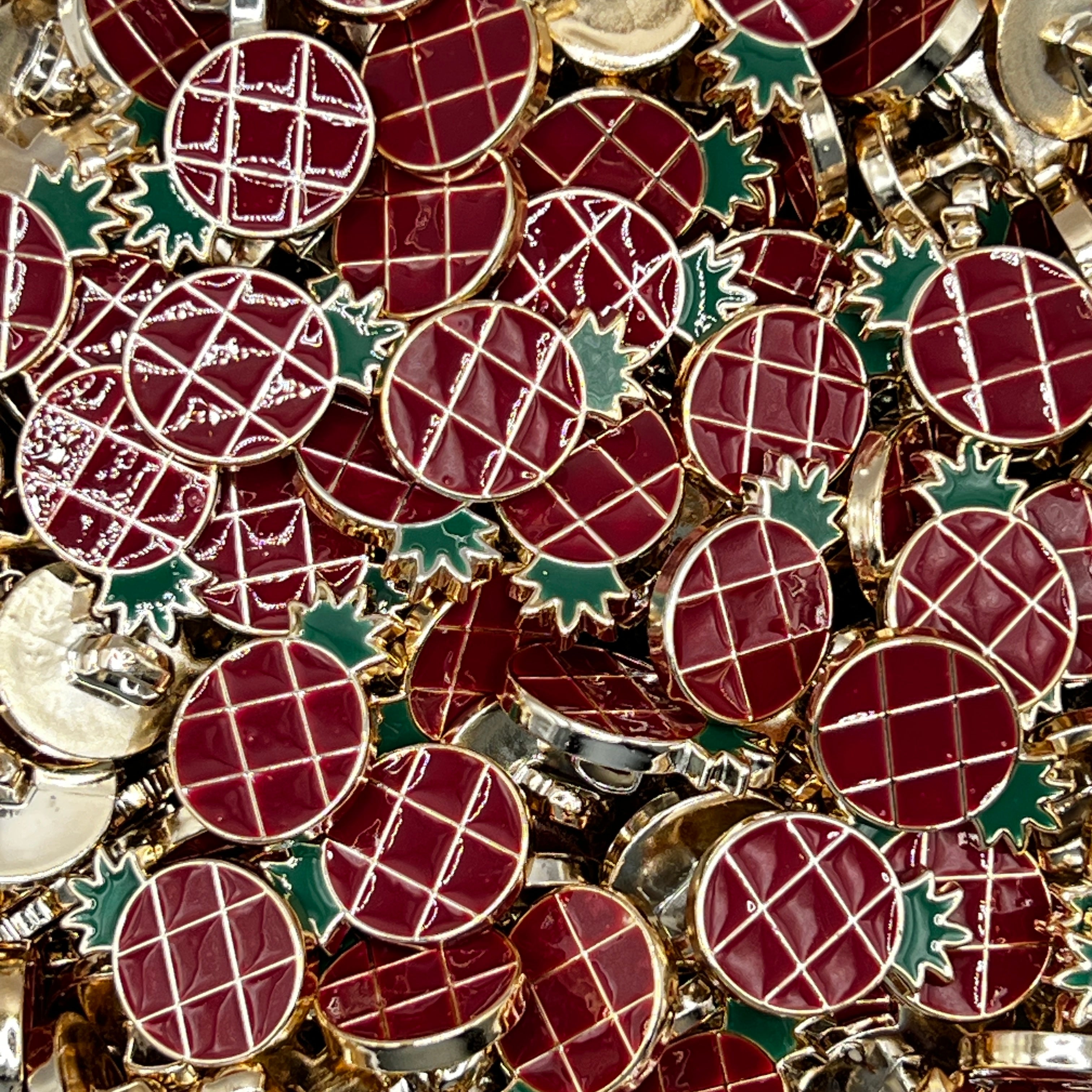 Pineapple Plastic Buttons