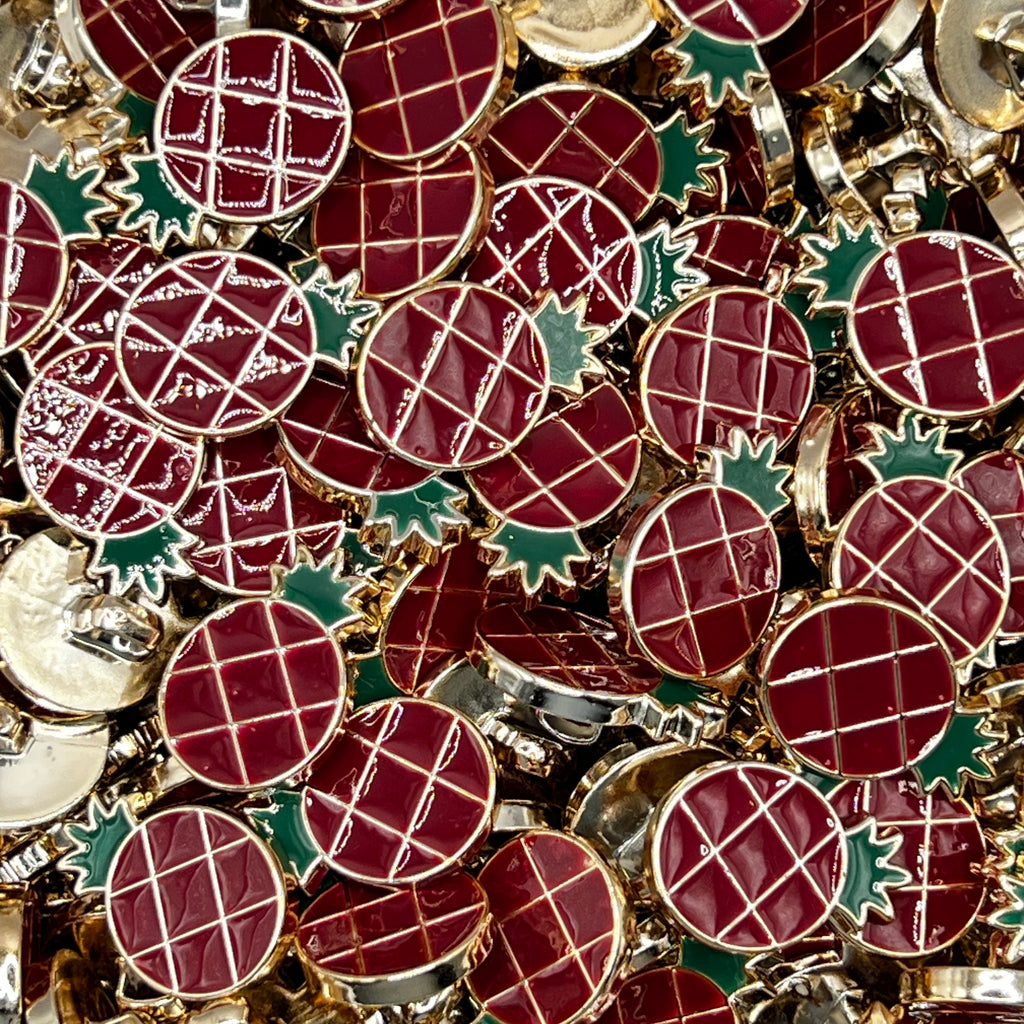 Pineapple Plastic Buttons