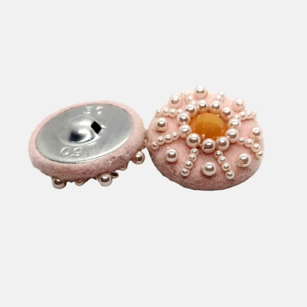 Pink Pearl Knot Button