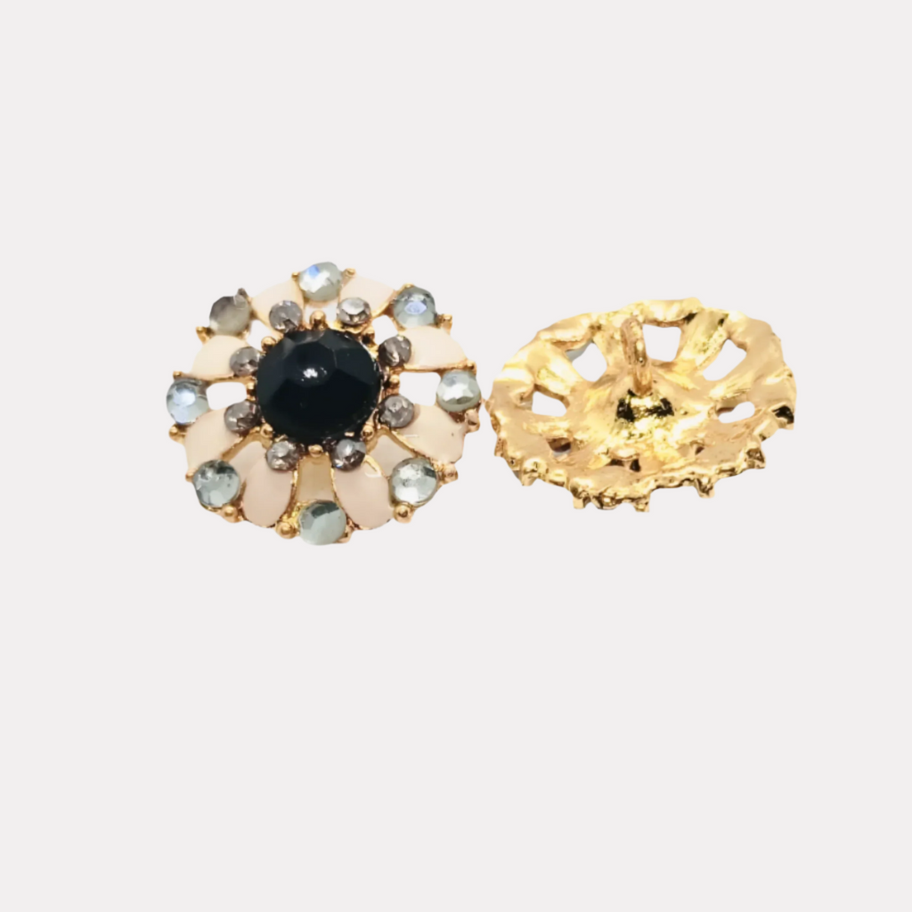 Crystal Cluster Button - 21mm