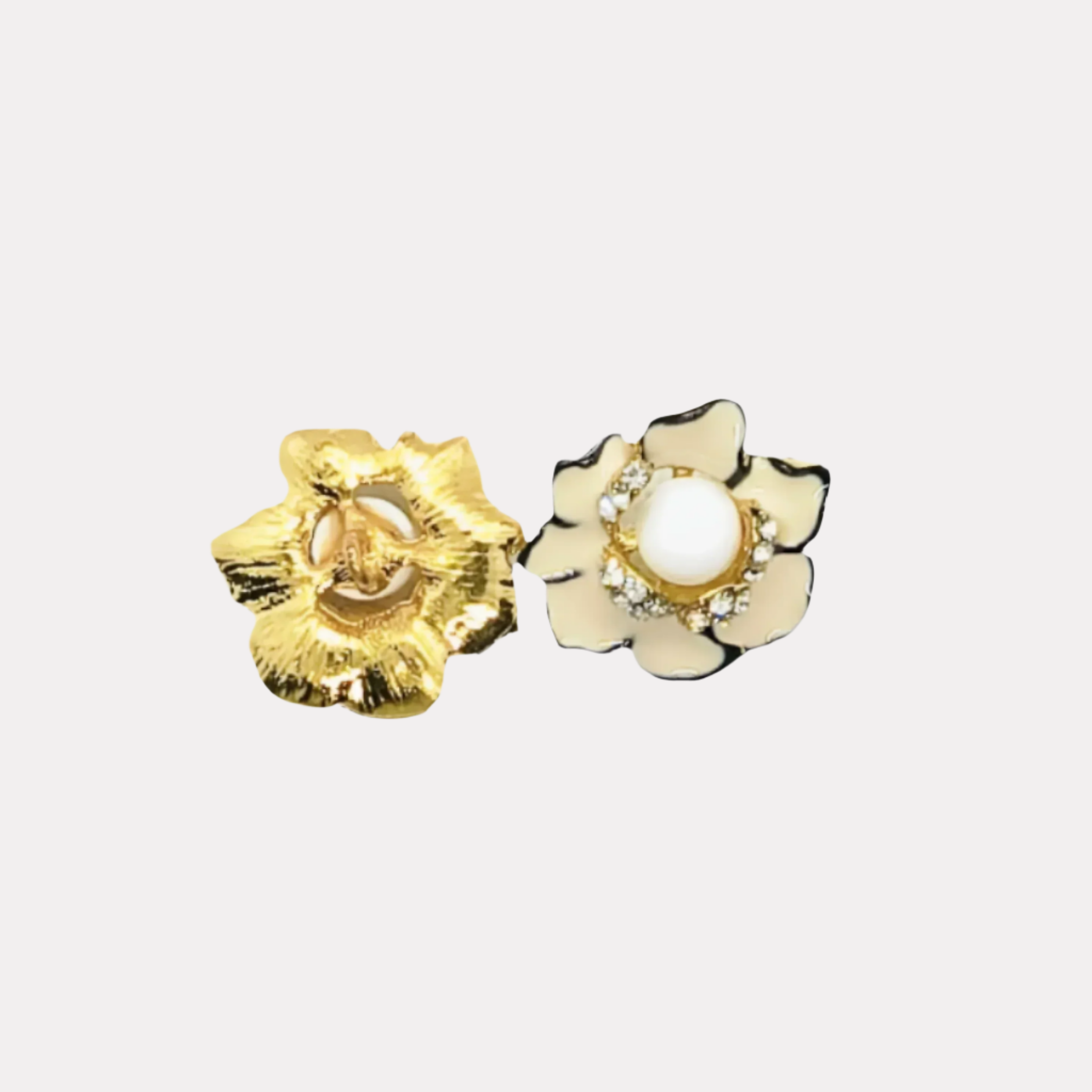 Retro Chic Floral Button - 25mm