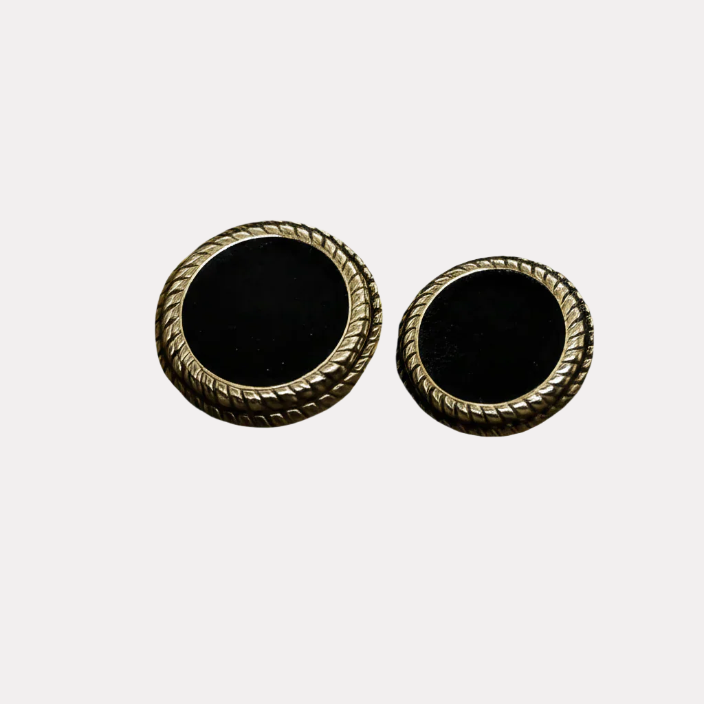 Rope-Edged Metal Buttons