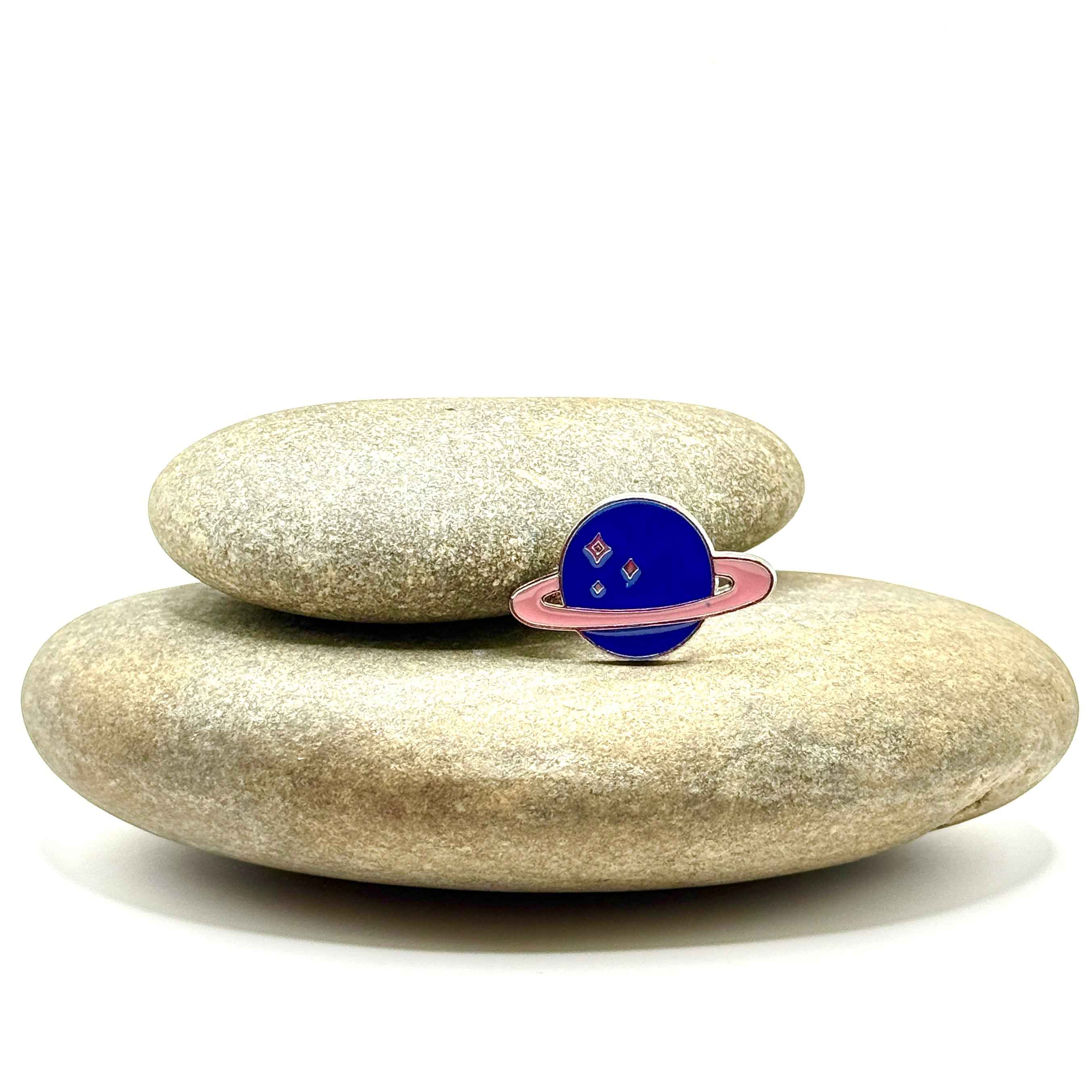 Blue Saturn Pin