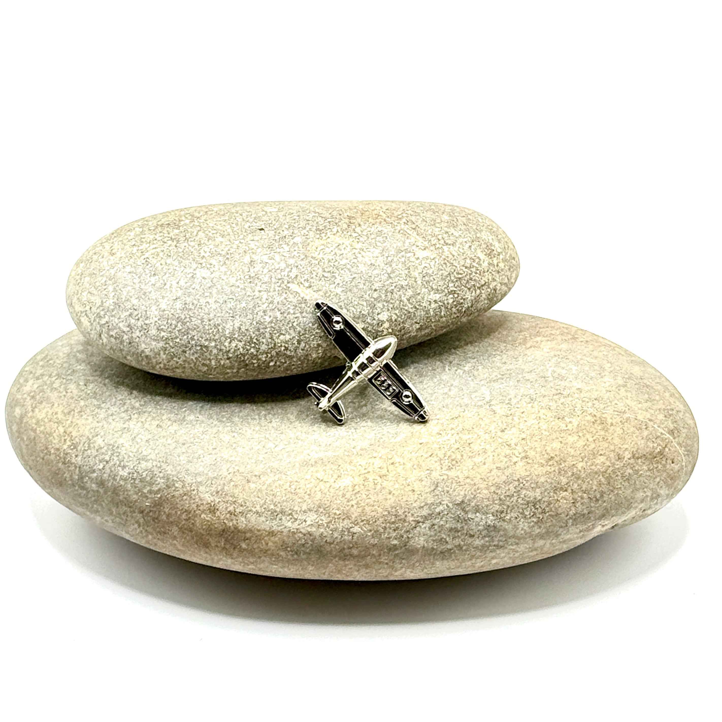 Silver Airplane Pin