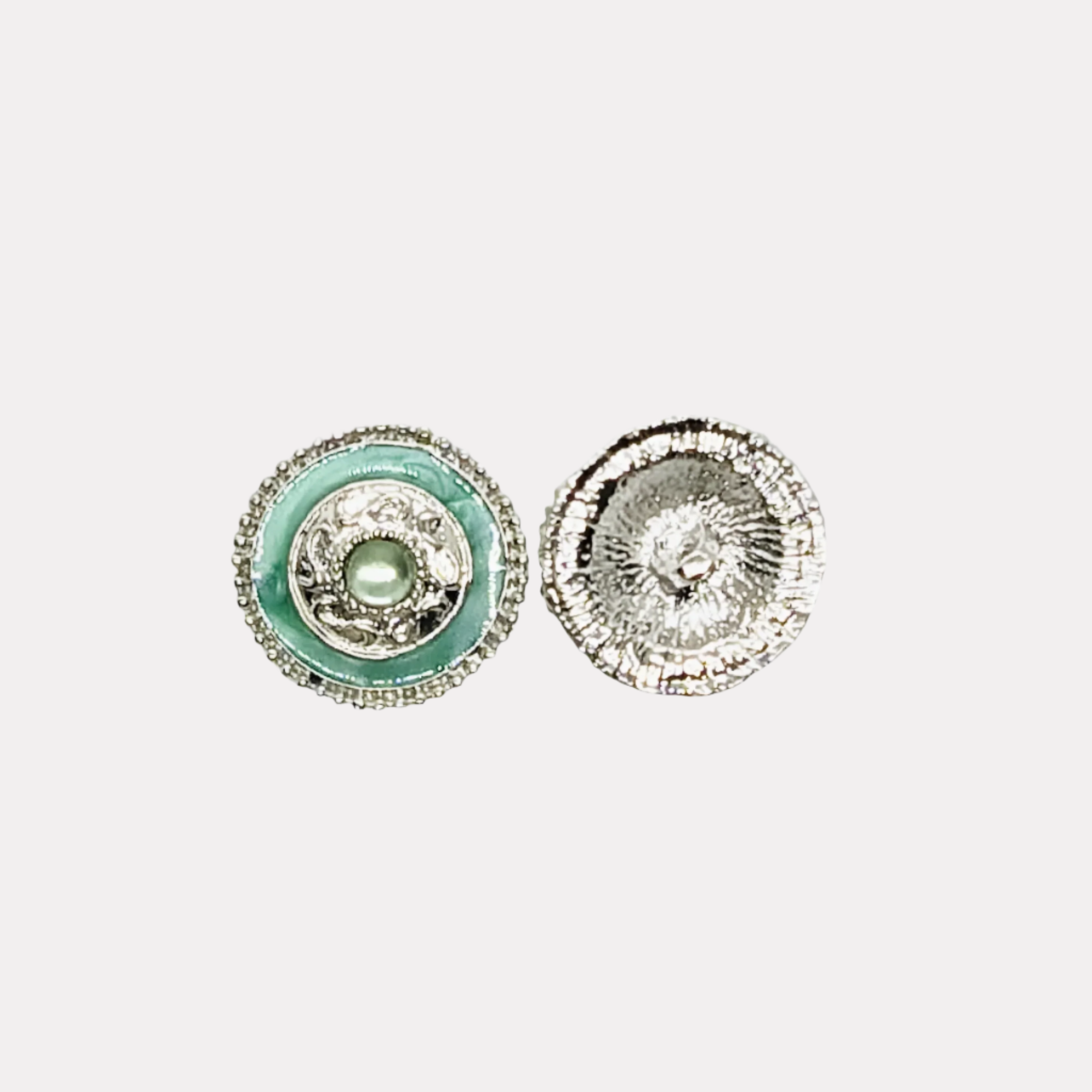 Silver Tone Vintage Button