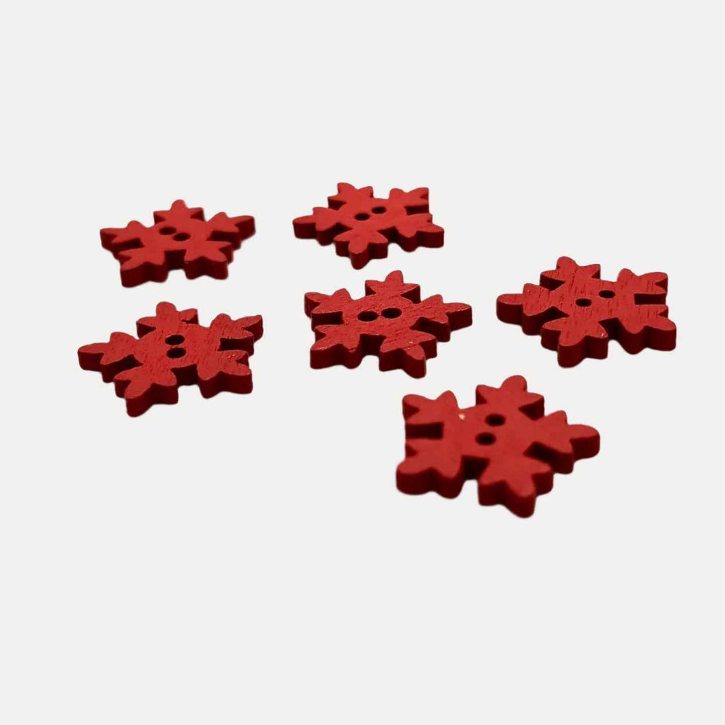 Snowflake Wooden Buttons