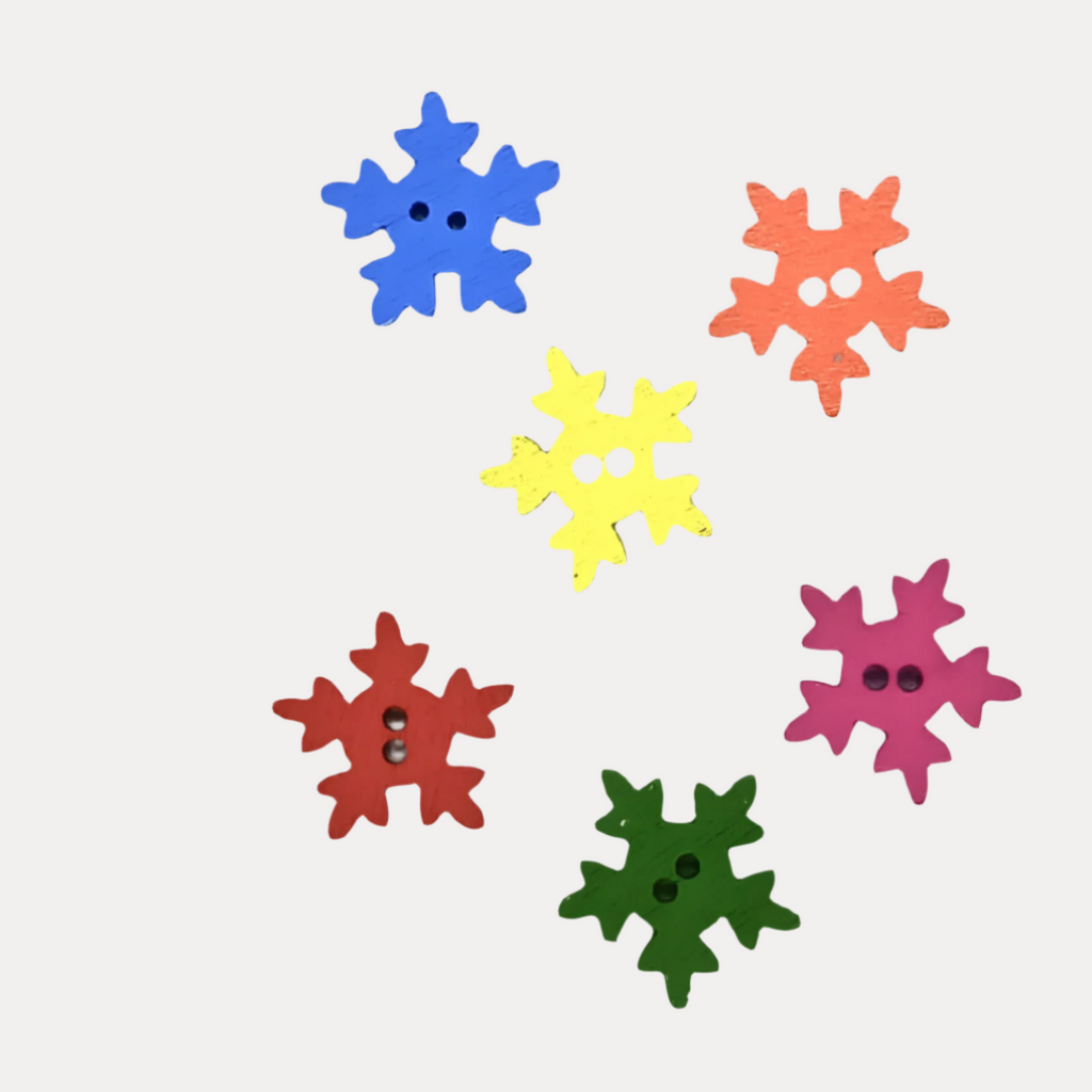 Snowflake Wooden Buttons