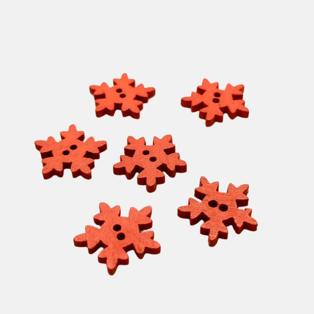 Snowflake Wooden Buttons