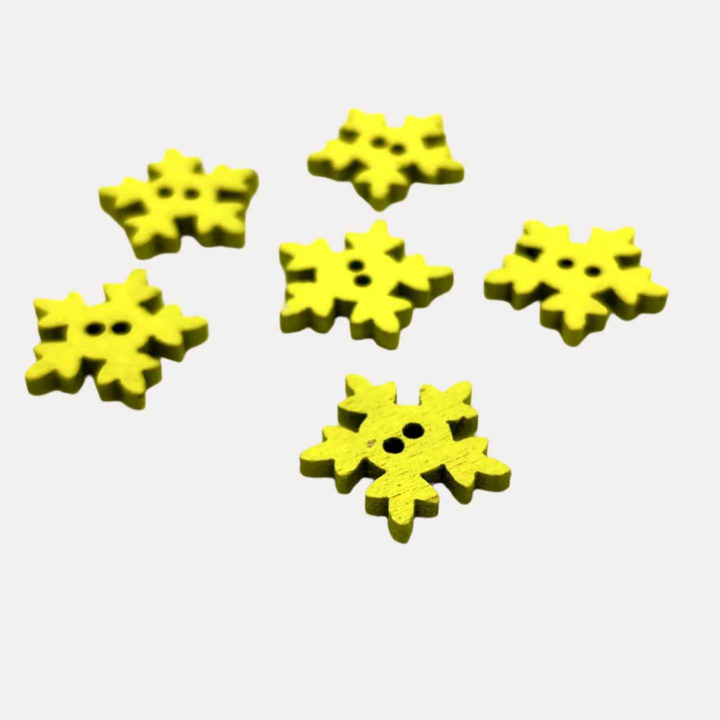 Snowflake Wooden Buttons