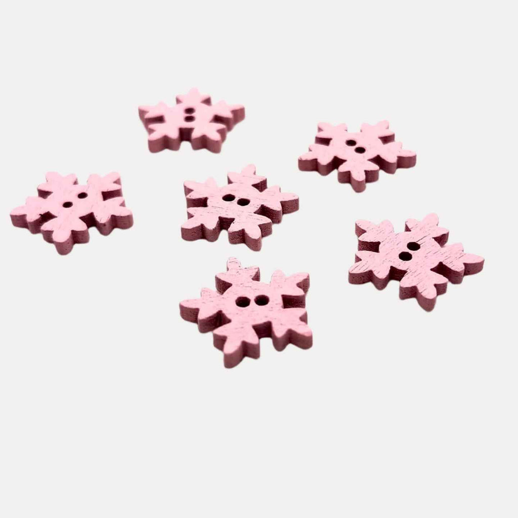 Snowflake Wooden Buttons