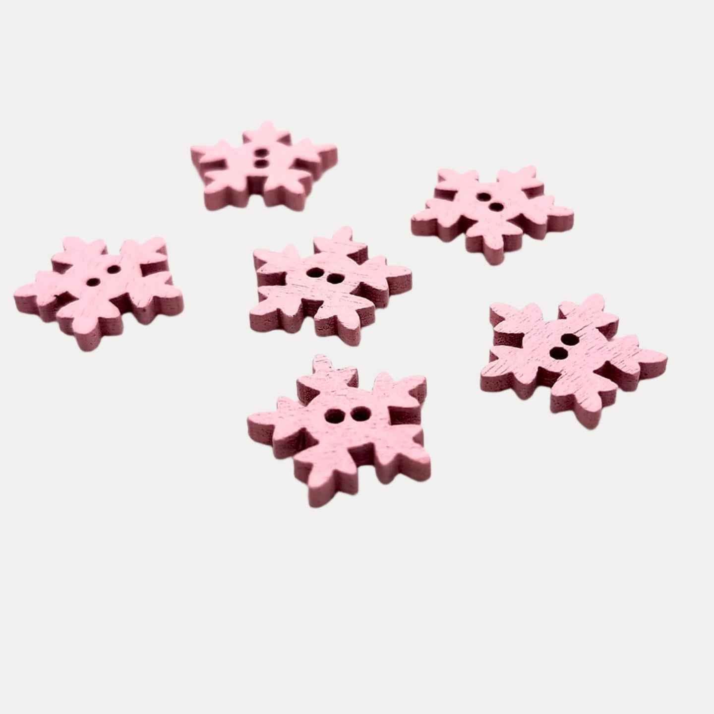 Snowflake Wooden Buttons