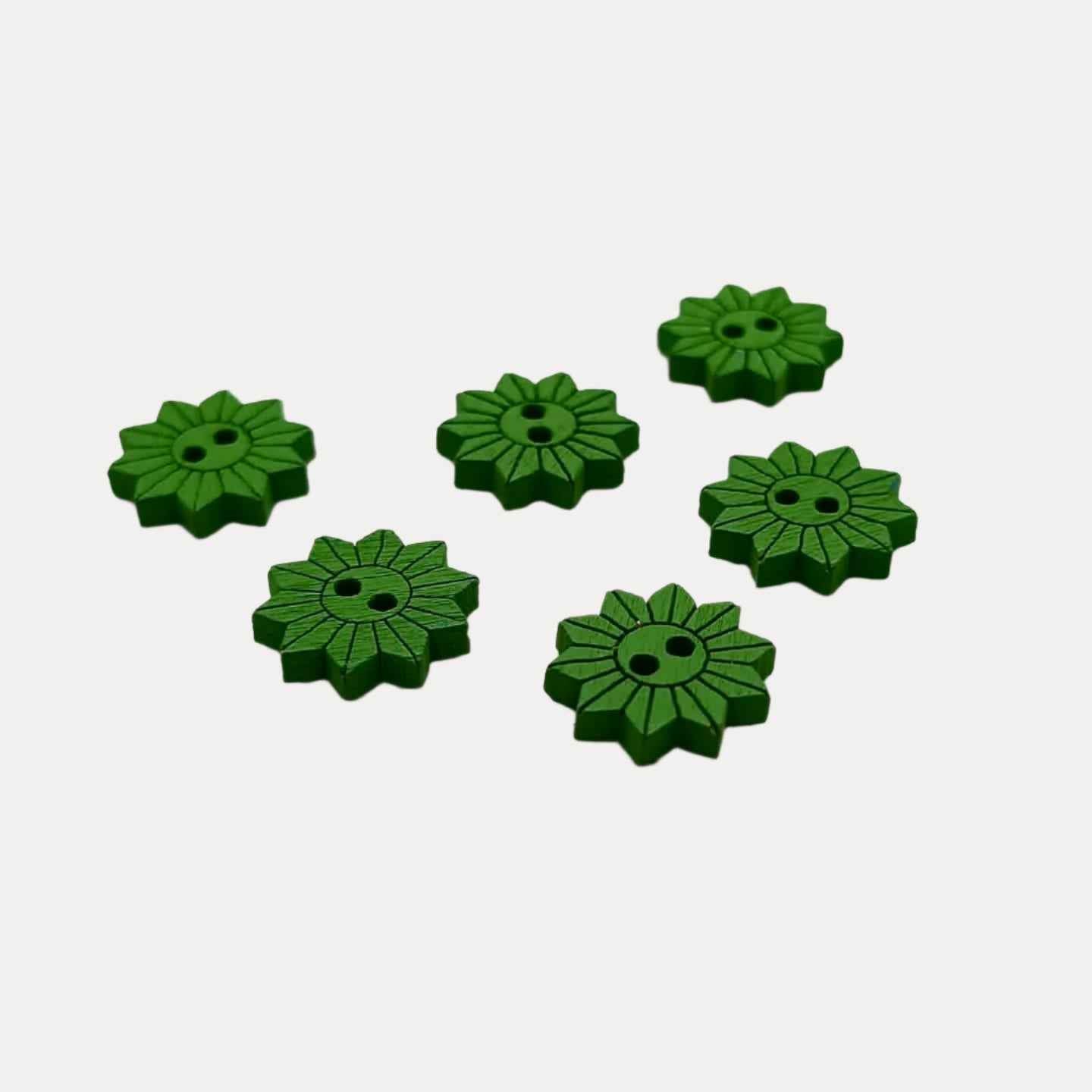 Wooden Sun Buttons