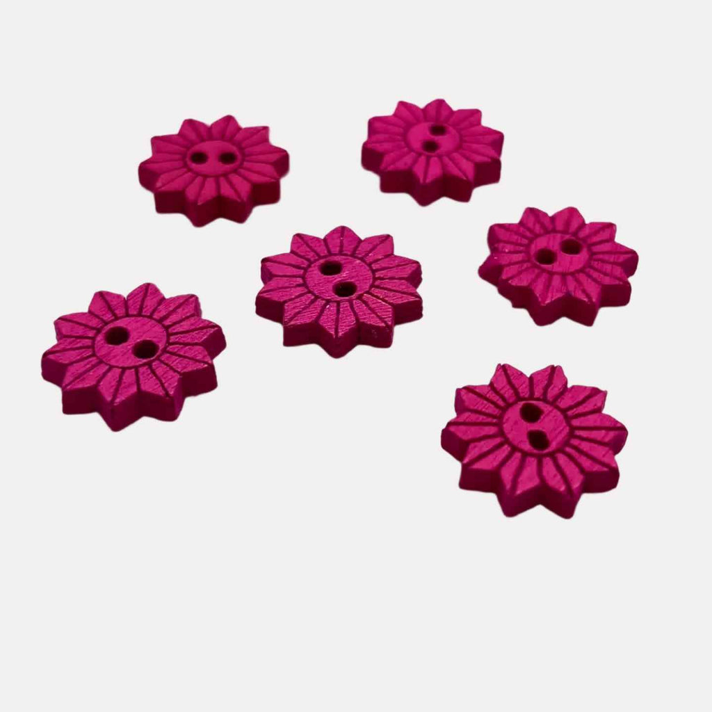 Wooden Sun Buttons